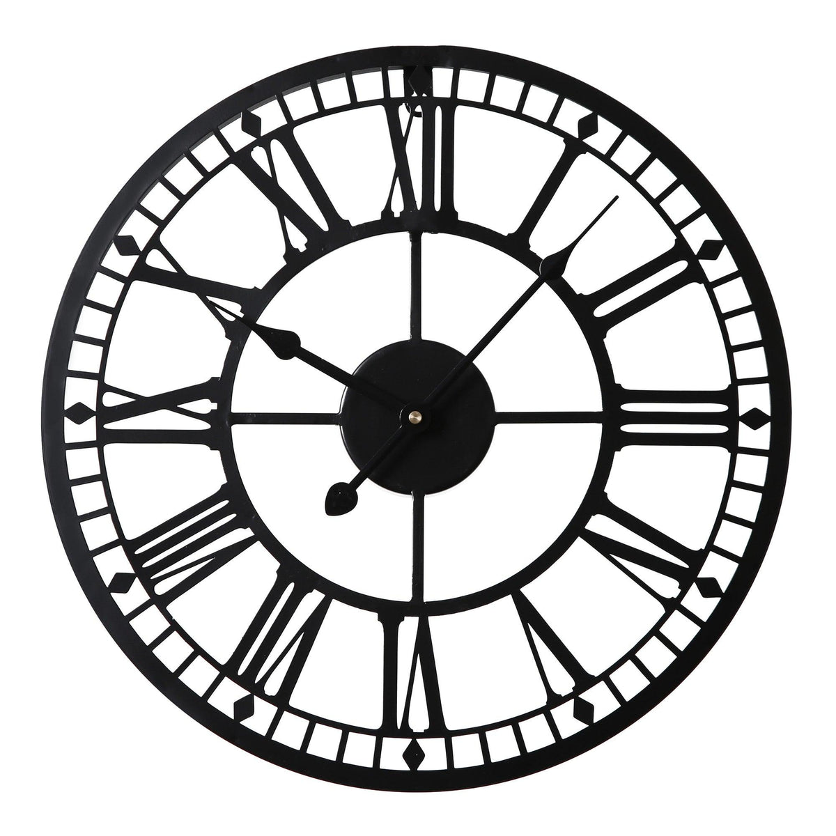 Riseley Small Skeleton Wall Clock - Black