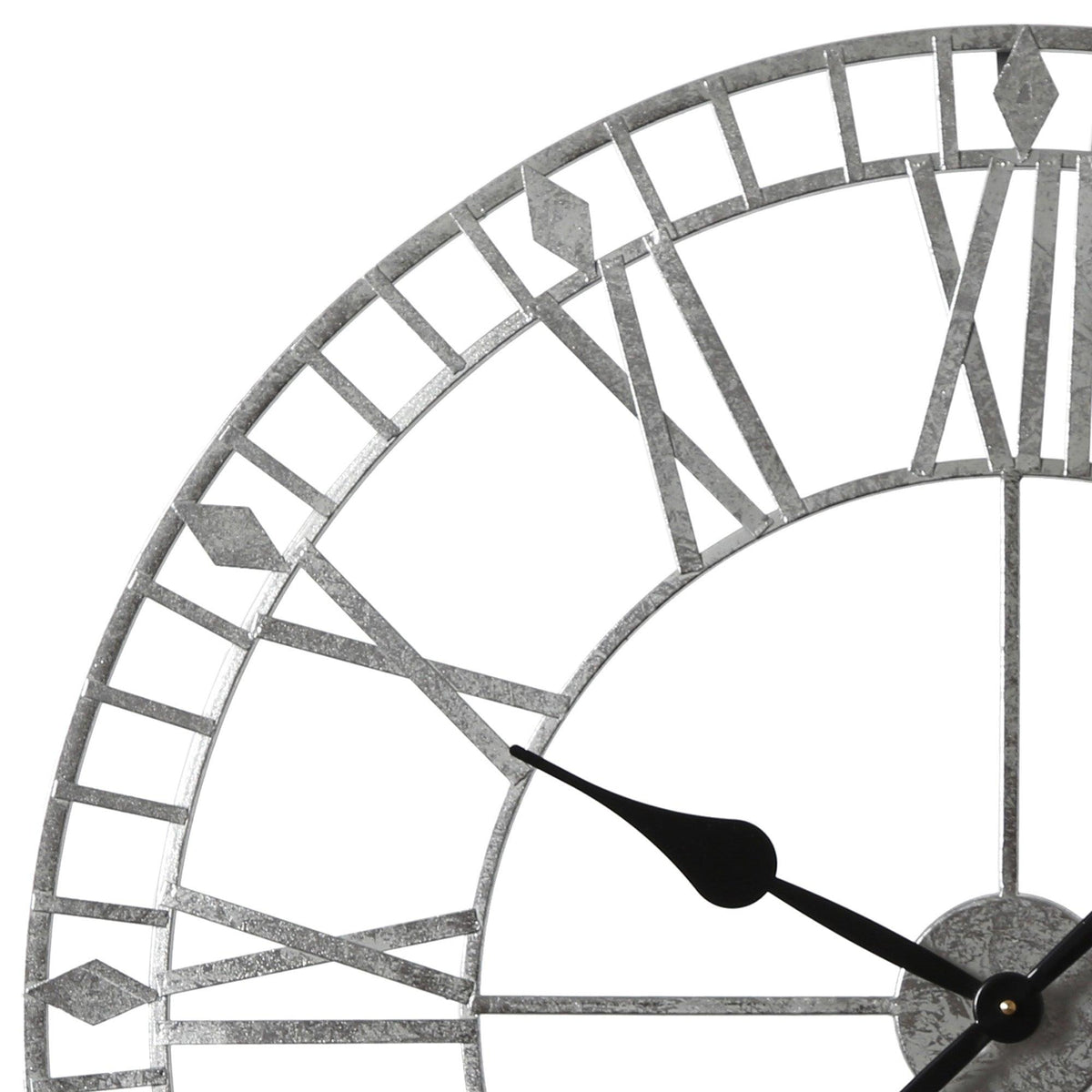 Riseley Skeleton Wall Clock - Silver