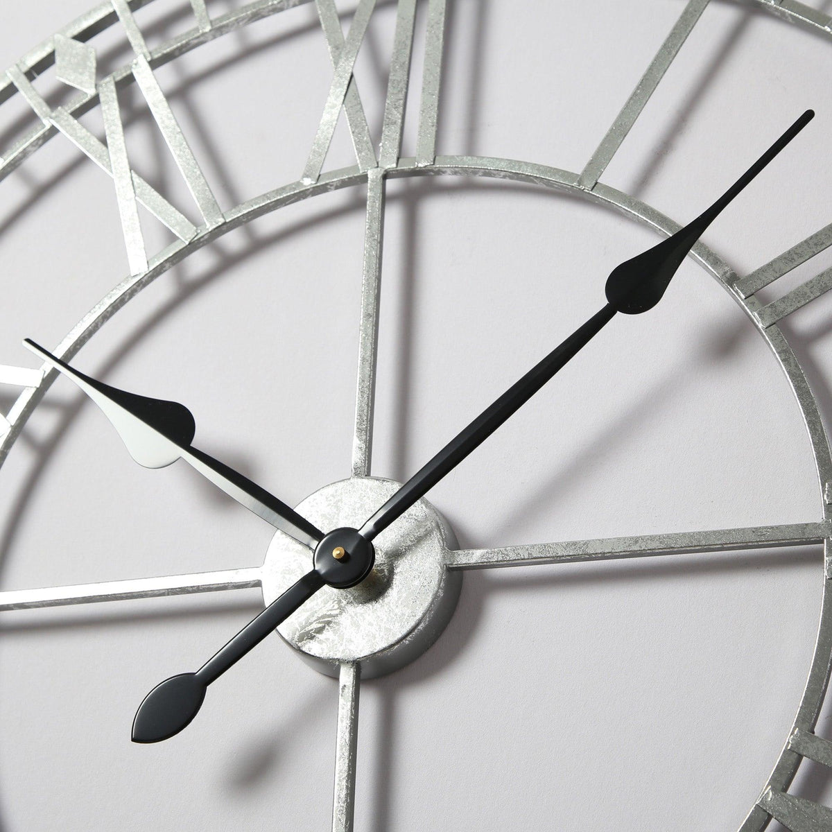 Riseley Skeleton Wall Clock - Silver