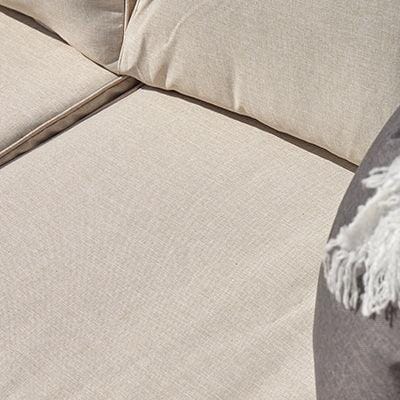 Rowan Arm Section Garden Cushion Covers - Sand