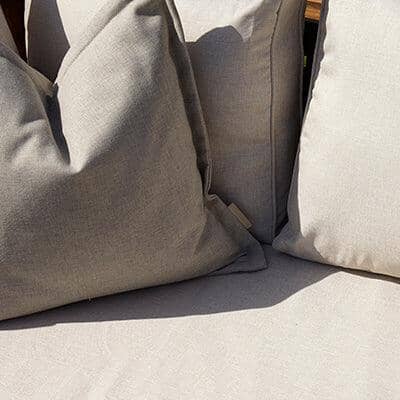 Rowan 7 Seater Wooden Garden Chaise Corner Sofa Set - Sand