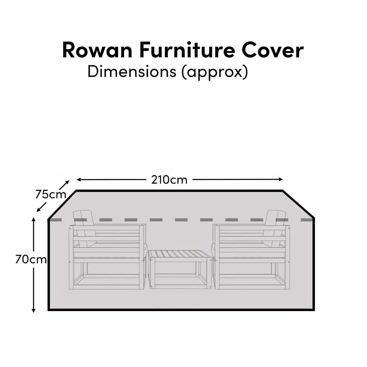 Outlet - Rectangular Rain Cover 210x75x70cm - Rowan 3 Seater Sofa - Aria 3 Seater Sofa
