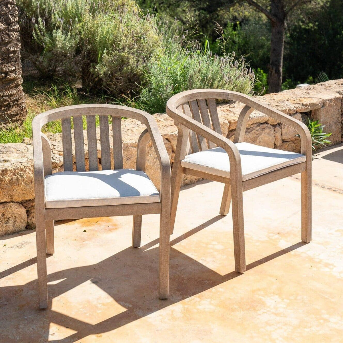 Outlet - Shiro Wooden Garden Chairs - Set of 2