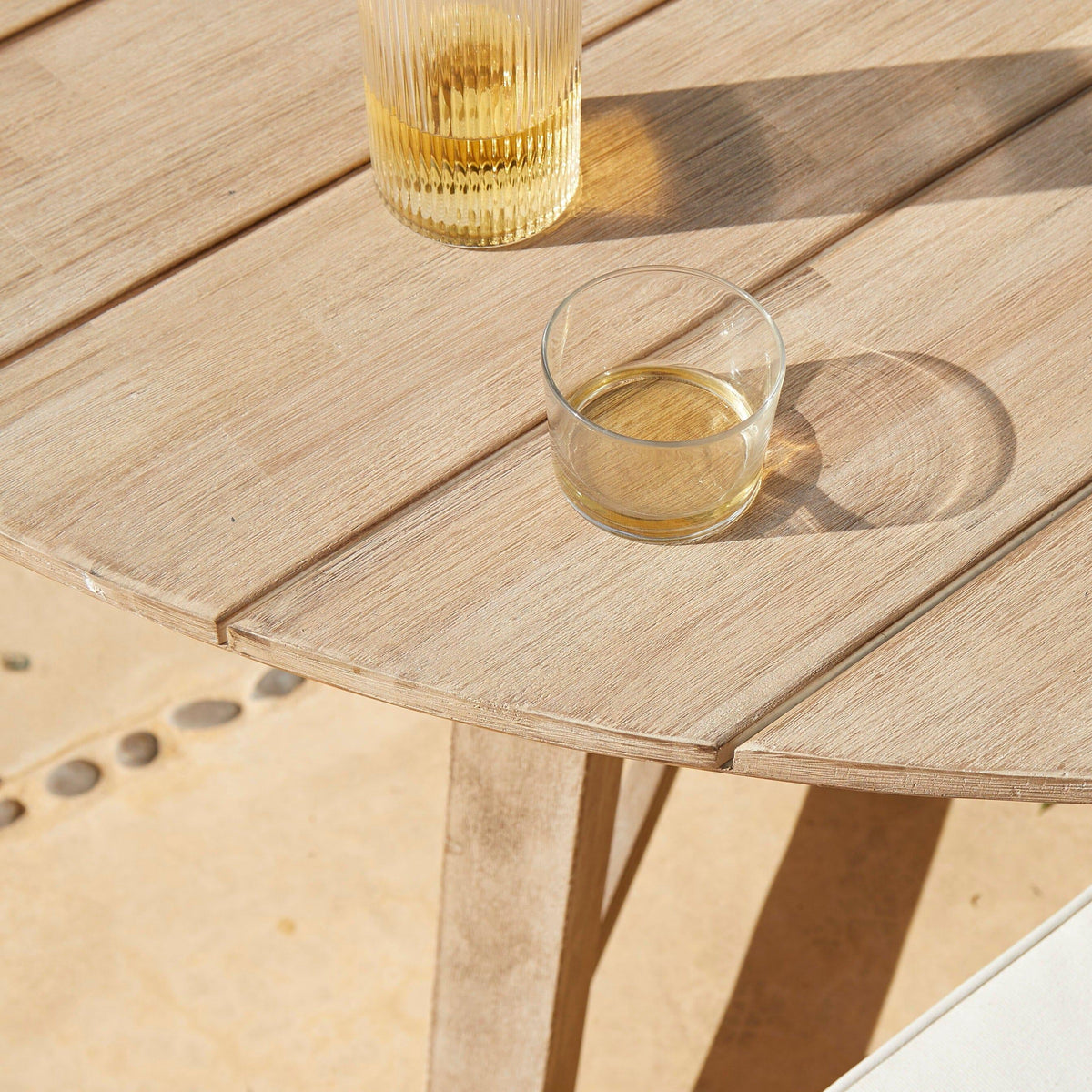 OUTLET - Shiro Wooden Round Garden Dining Table - 160cm
