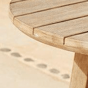 Outlet - Shiro Wooden Round Garden Side Table