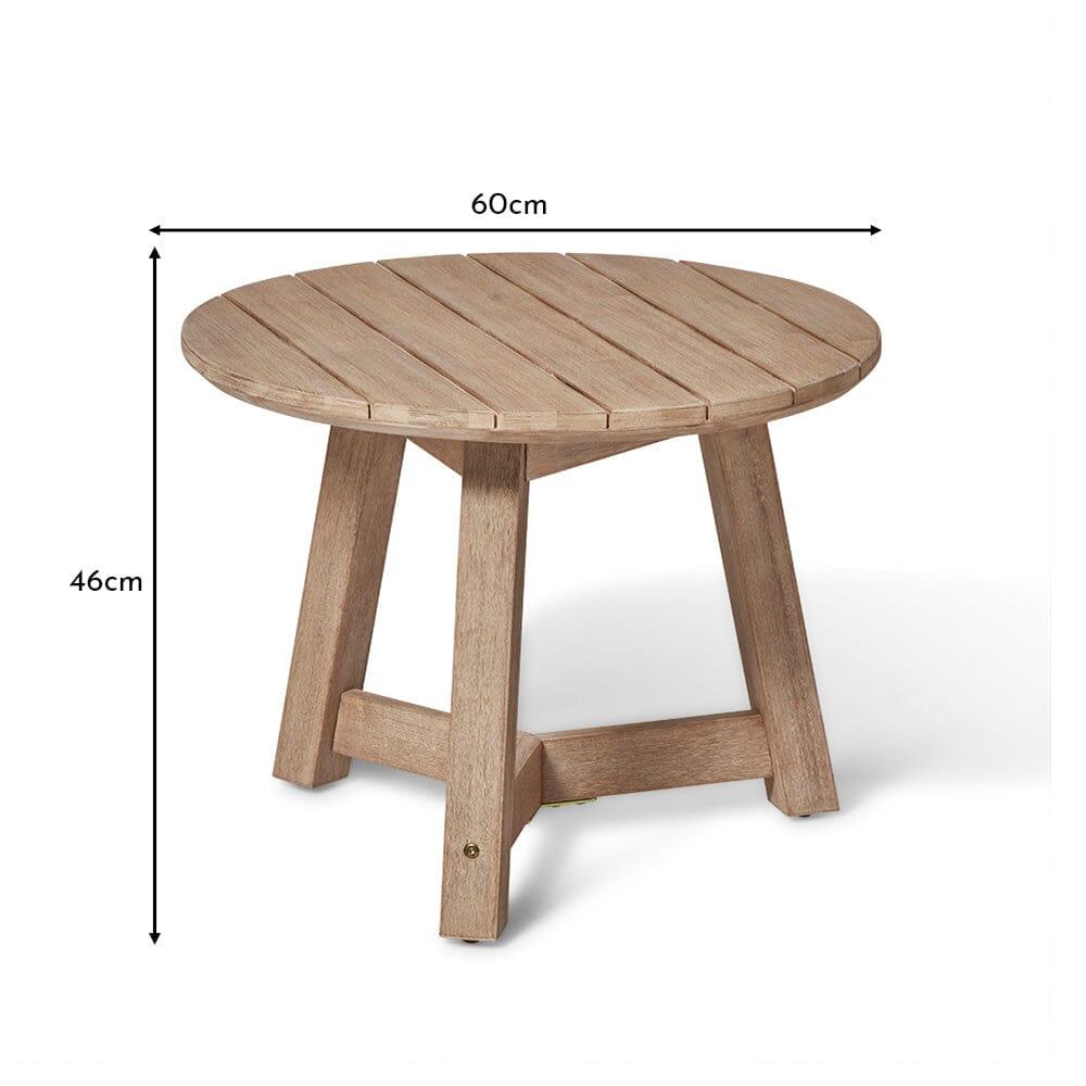 Outlet - Shiro Wooden Round Garden Side Table