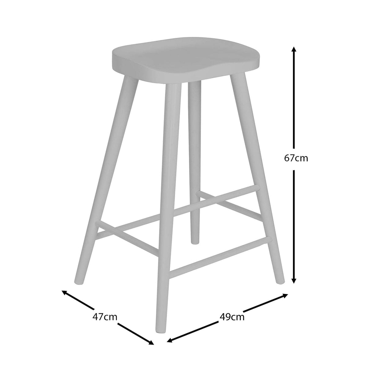Outlet - Silvester Bar Stool - Grey
