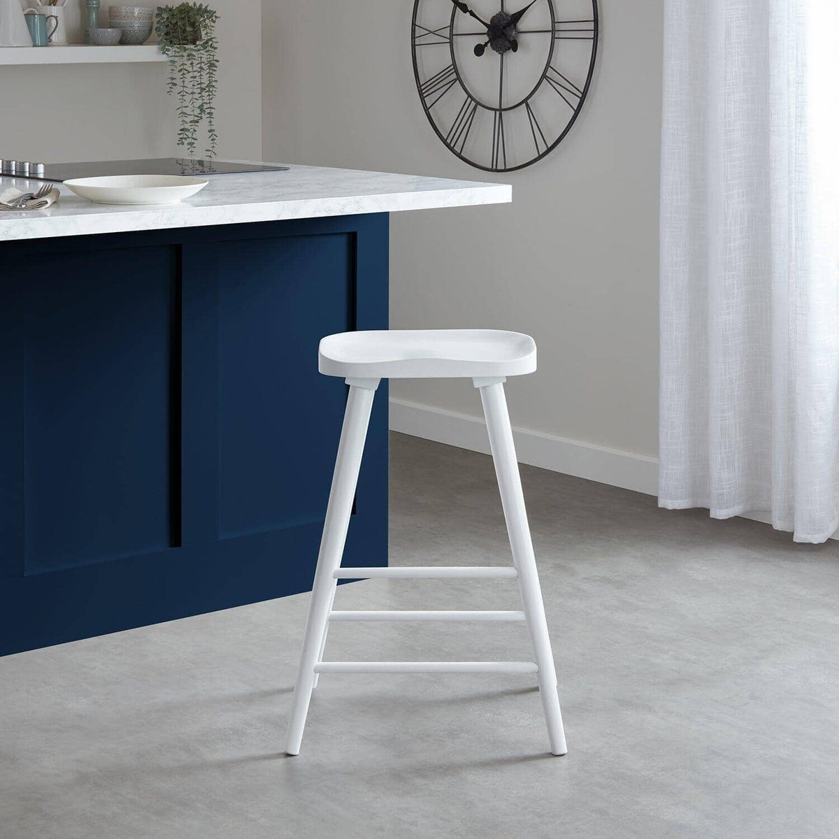 OUTLET - Silvester White Bar Stool