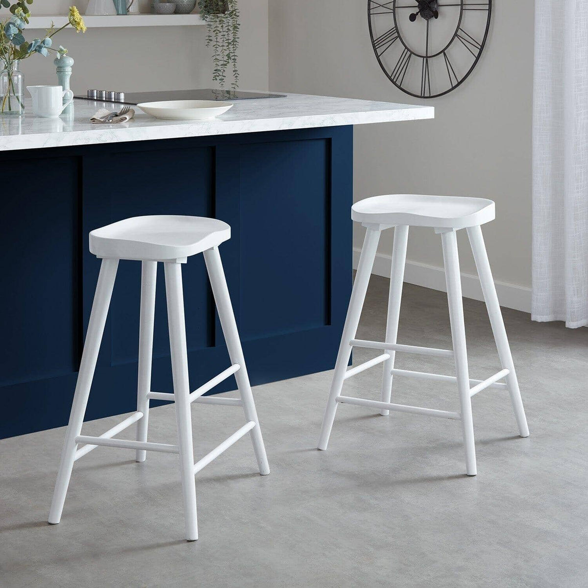 OUTLET - Silvester White Bar Stool