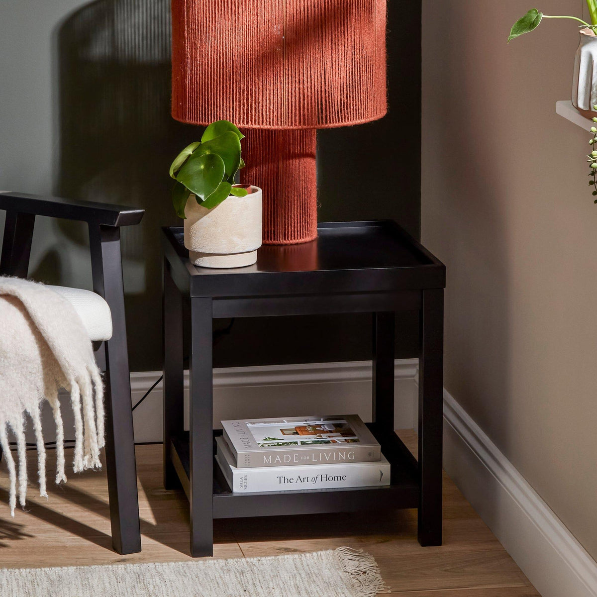 Sirana Large Burnt Orange Jute Table Lamp