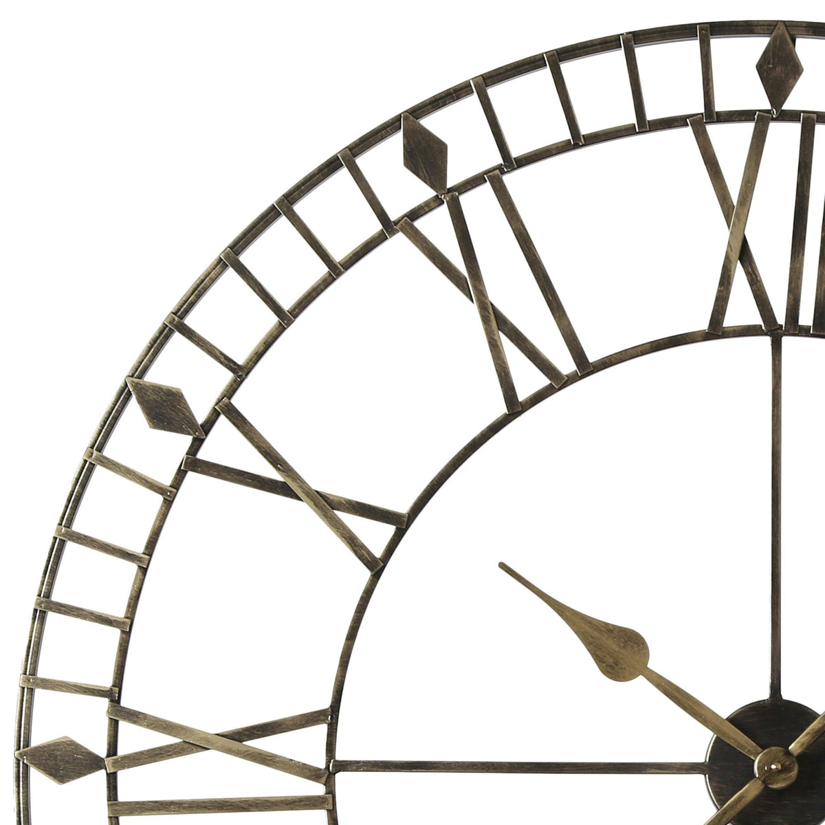 Riseley Large Skeleton Wall Clock - Black & Gold