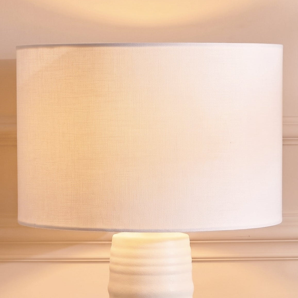 Alderton 35cm Cotton Lamp Shade - Snow White