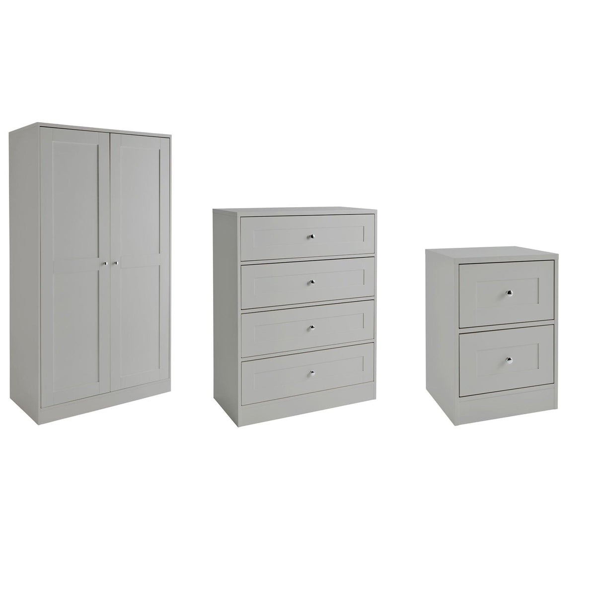 Stevie Bedroom Furniture Set - Grey