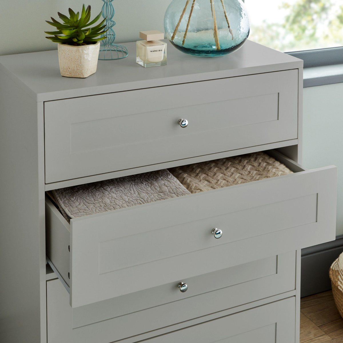 Stevie Chest of Drawers - 4 Drawer Grey