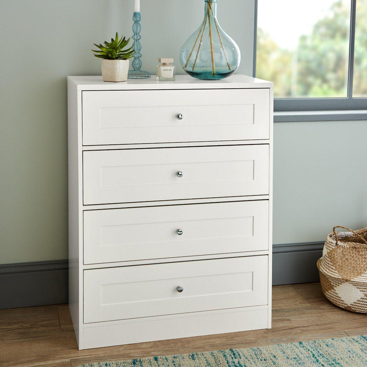 Stevie Chest of Drawers - 4 Drawer - White