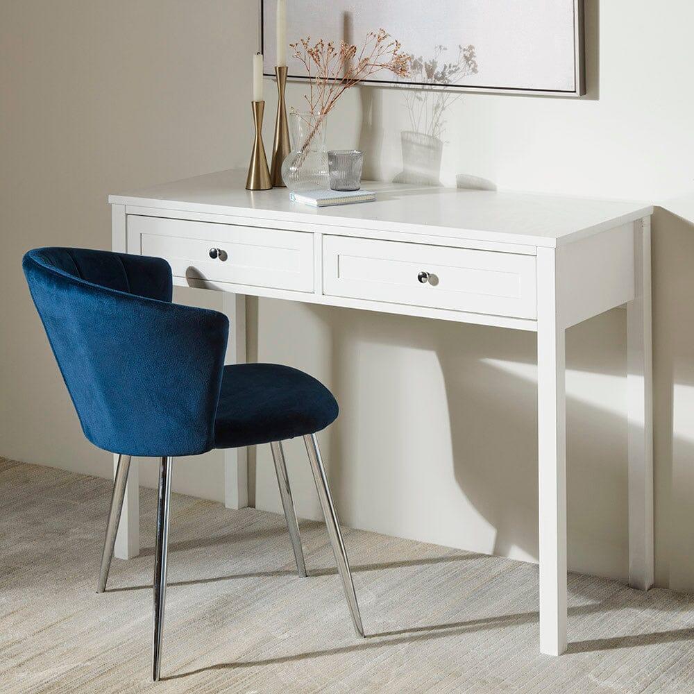 OUTLET - Stevie White Dressing Table with Drawers