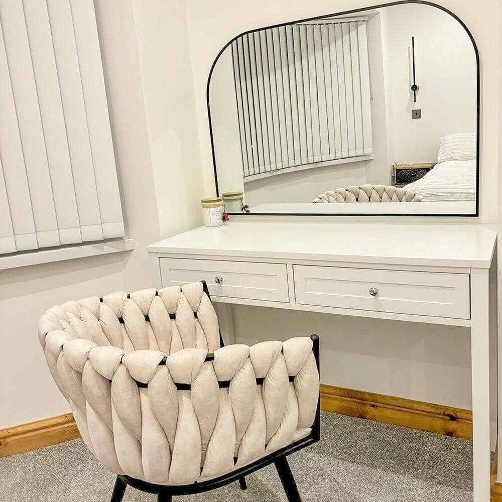 OUTLET - Stevie White Dressing Table with Drawers