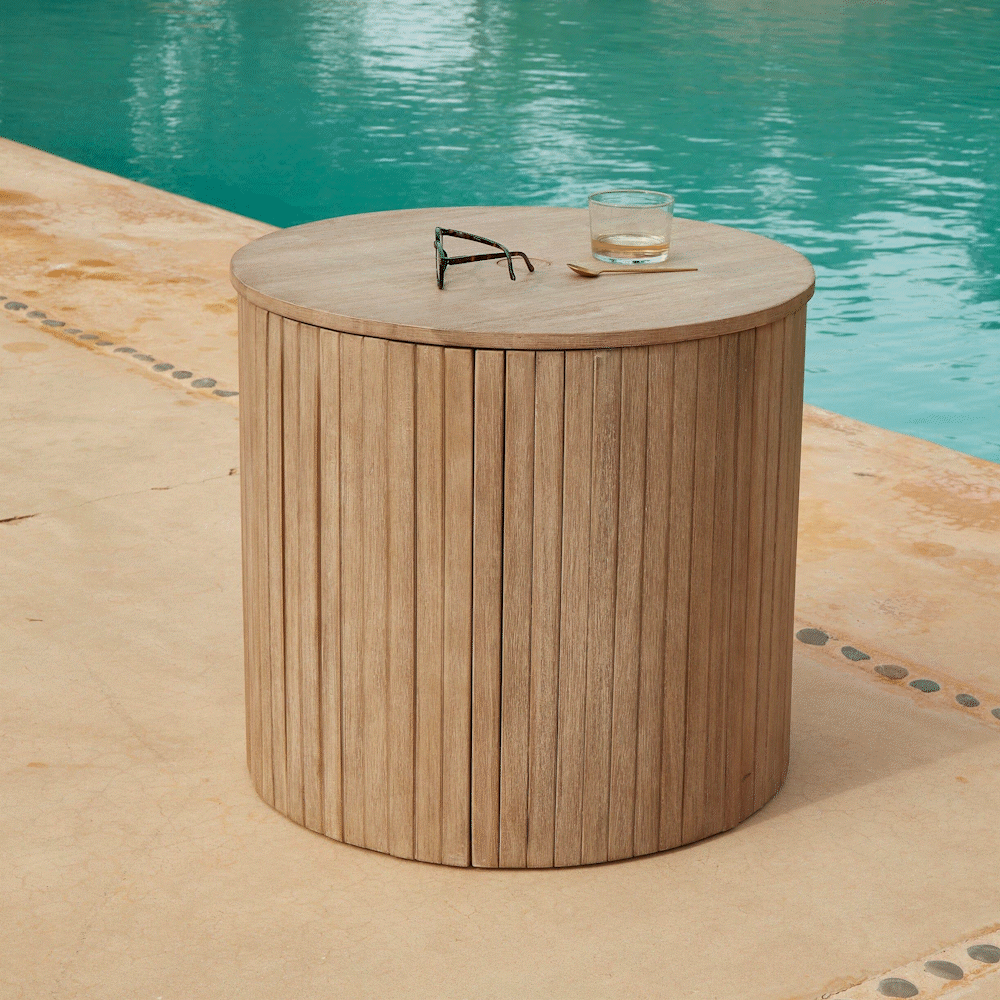 Akira Wood Storage Side Table/ Parasol Base