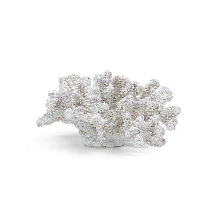 Outlet - Thurnham 12cm Coral Polyresin Ornament - White