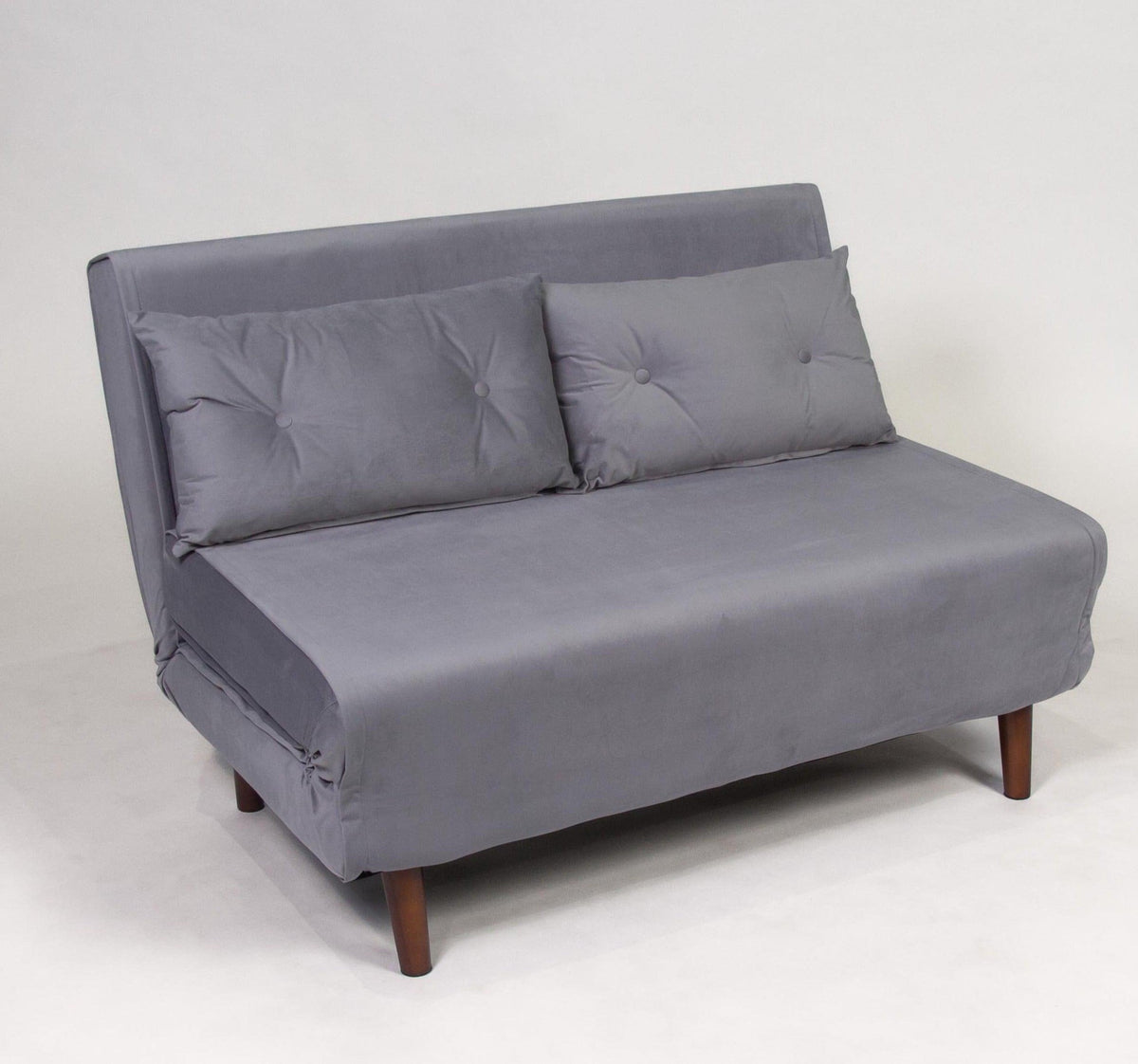 OUTLET - Una 2 Seater Double Sofa Bed - Grey Velvet