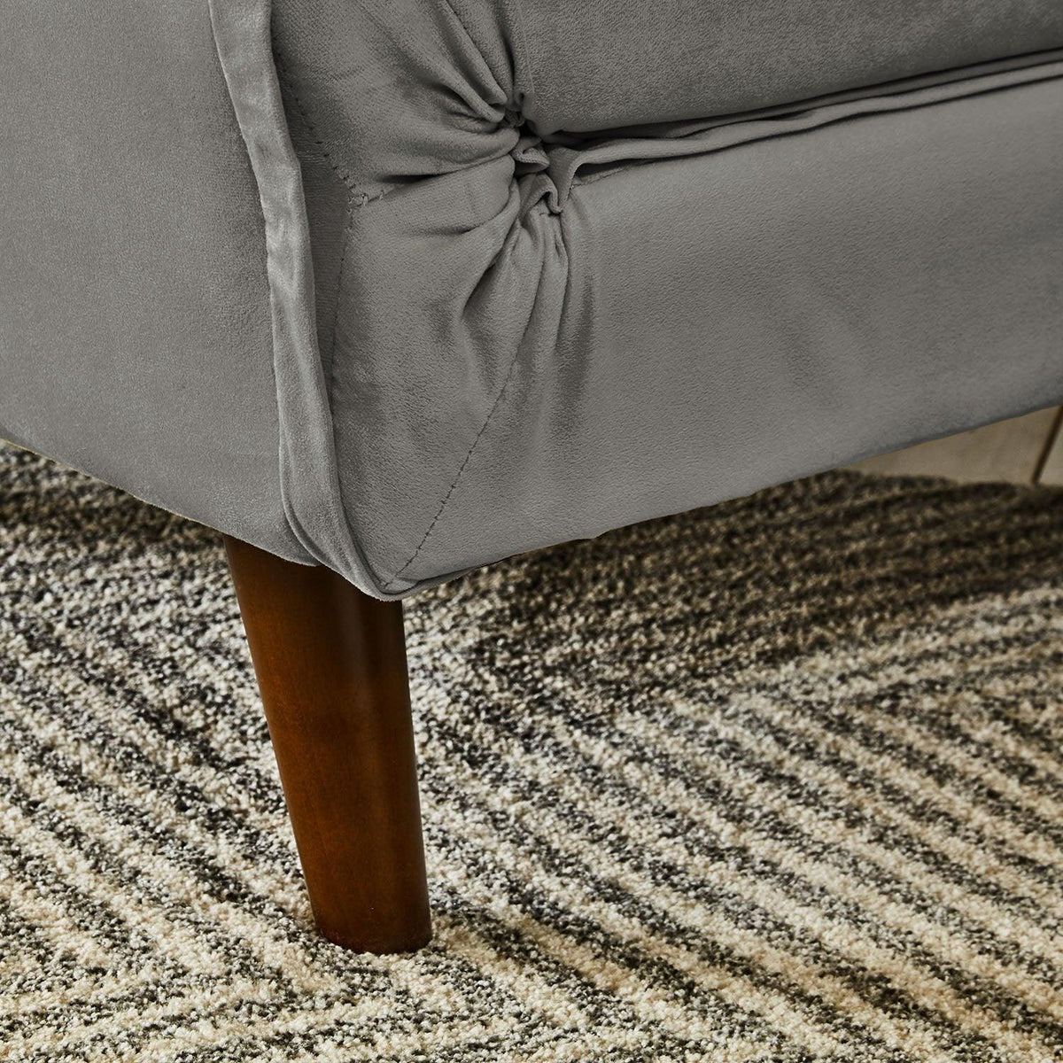 Una Single Sofa Bed - Grey Velvet