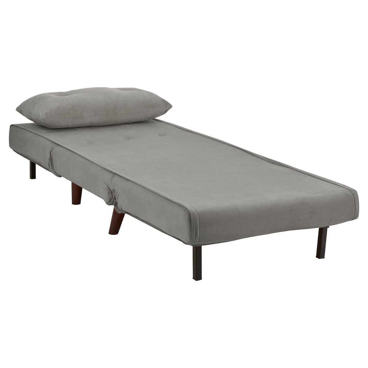 Una Single Sofa Bed - Grey Velvet