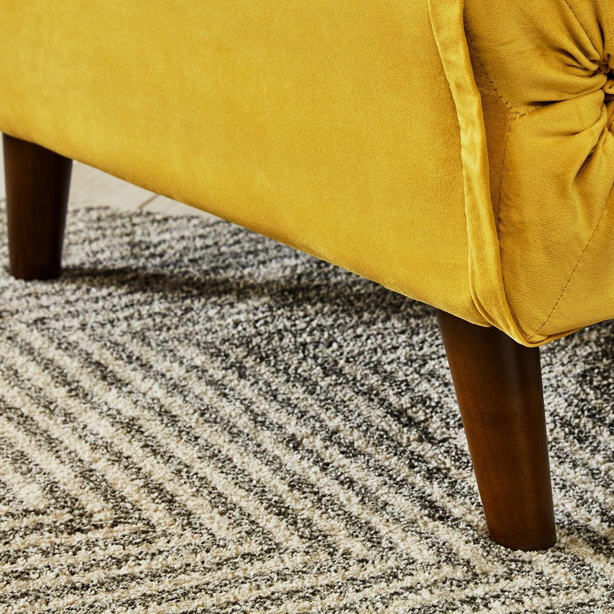 Una Single Sofa Bed - Yellow Velvet