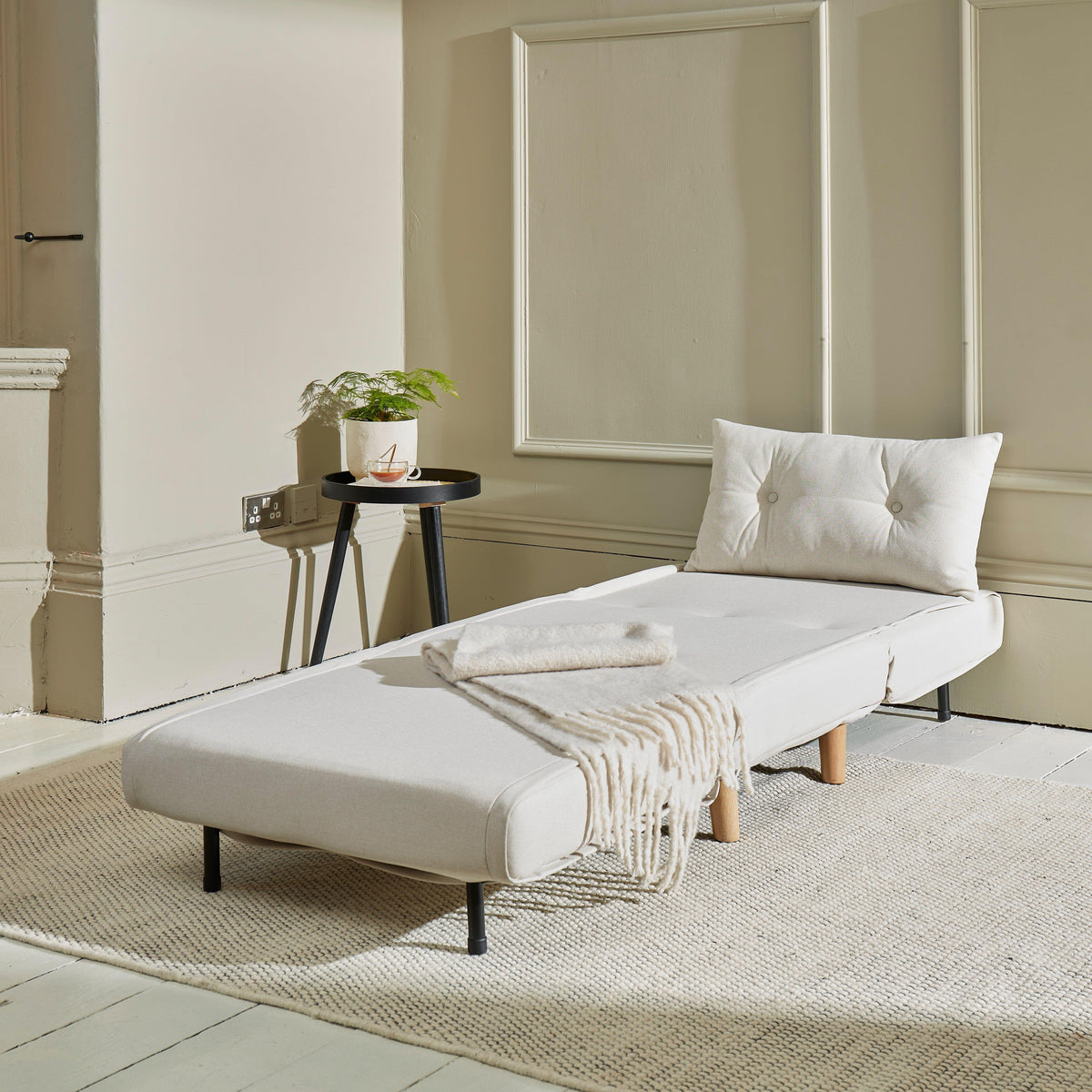 Una Single Sofa Bed - Oatmeal Linen