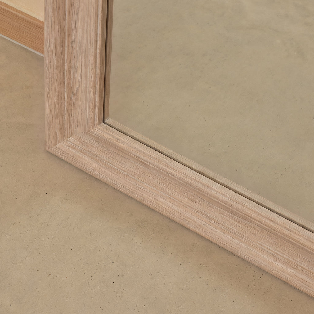 Langton 170x50cm Wooden Arch Floor Mirror - Whitewash