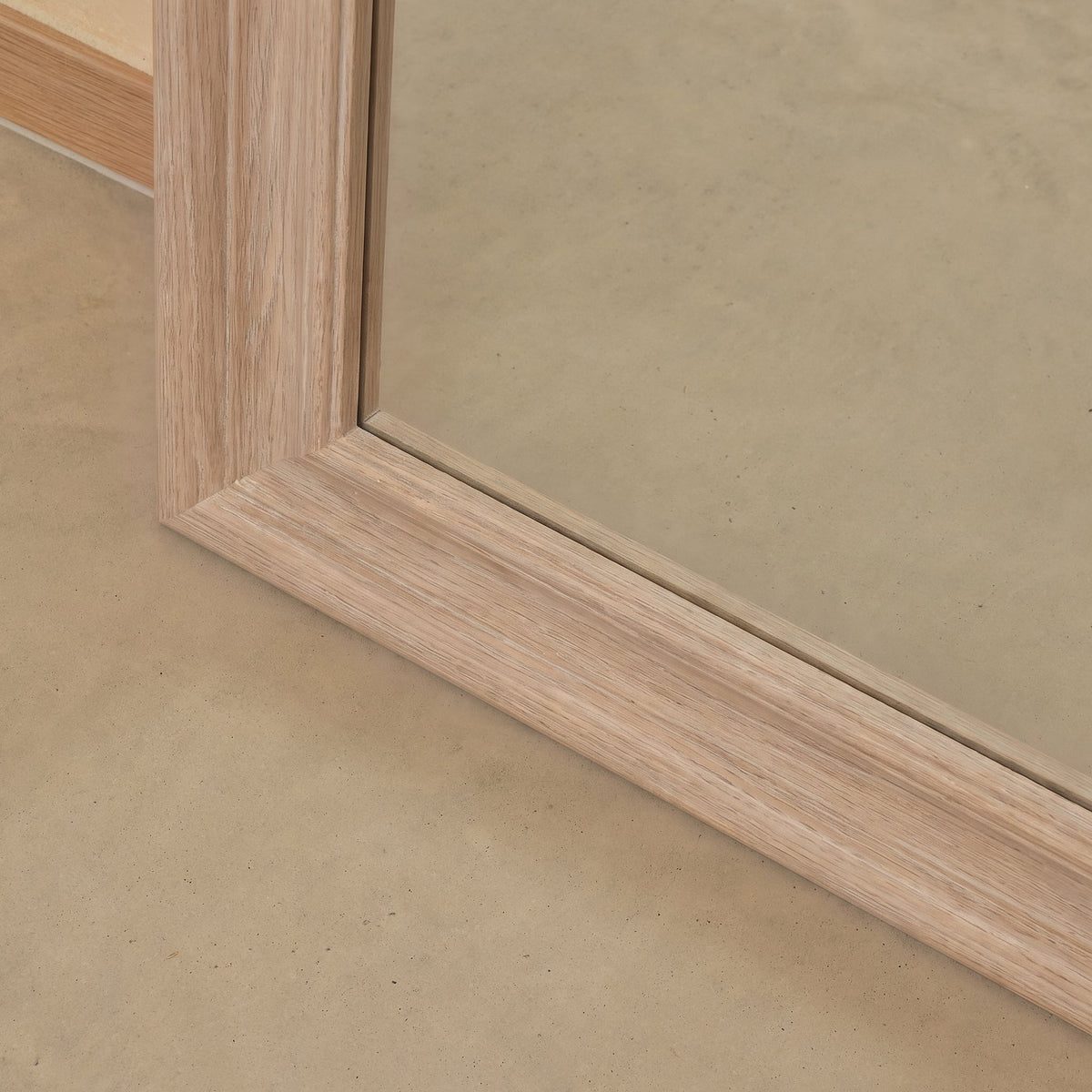 Langton 170x50cm Wooden Arch Floor Mirror - Whitewash