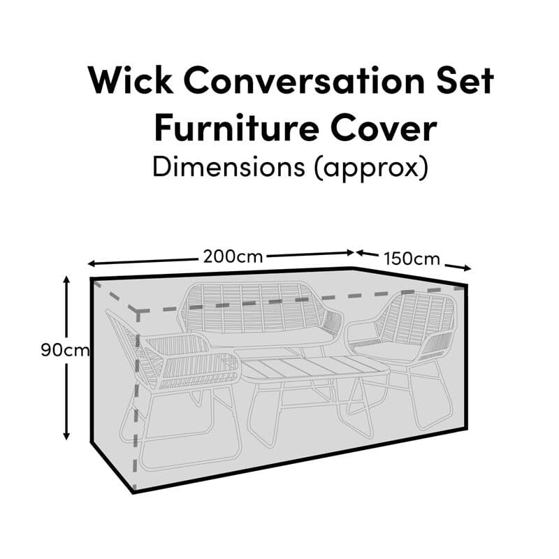 OUTLET - Small Rectangular Garden Furniture Cover 6 Seater - Lila - Ashby - Aspen - Marston - Oakley - Halston