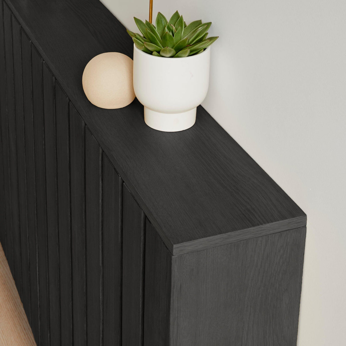 Willow Small Radiator Cover - Black Oak