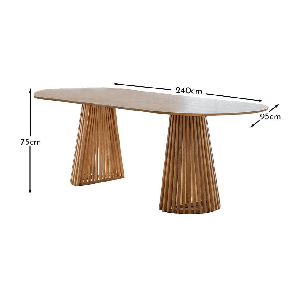 Willow Pale Oak  Oval Dining Table