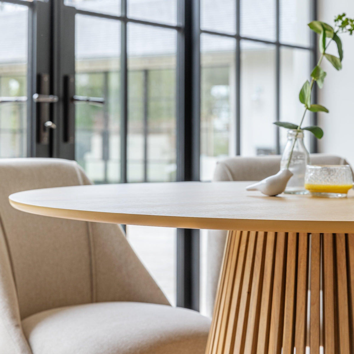 Willow Pale Oak Round Dining Table