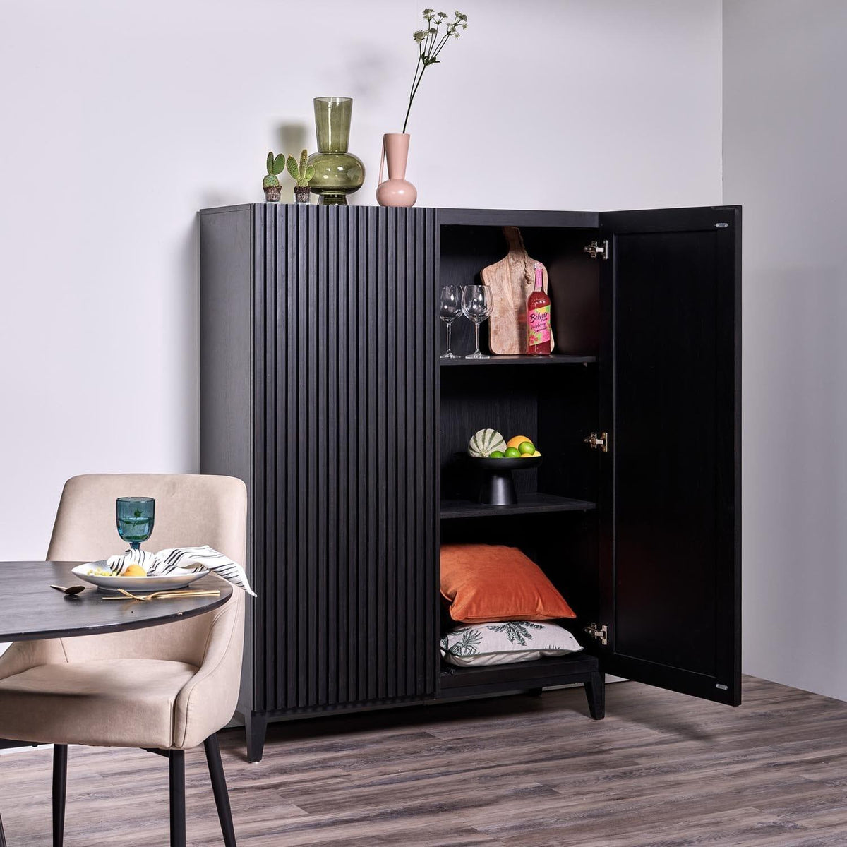 Outlet - Willow Tall Cabinet - Black