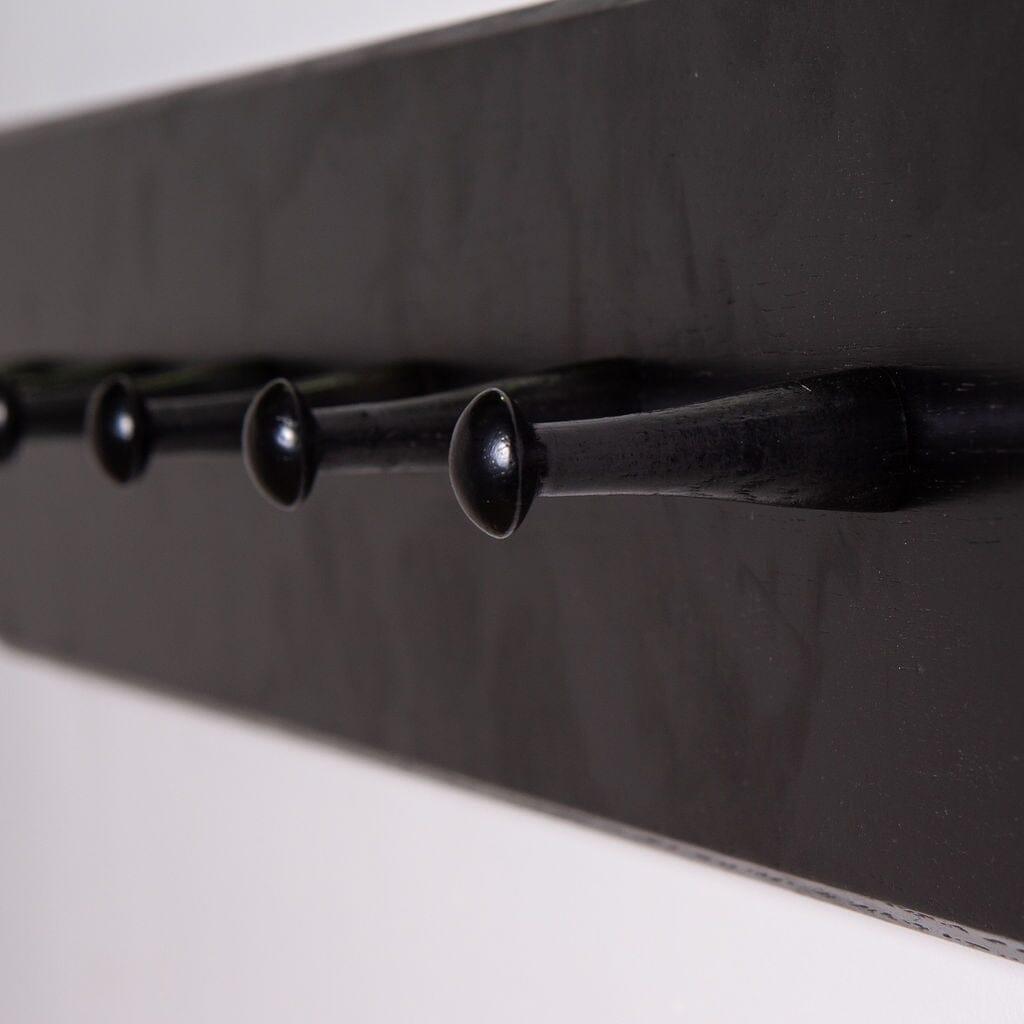 Willow Wooden Coat Rack - Black