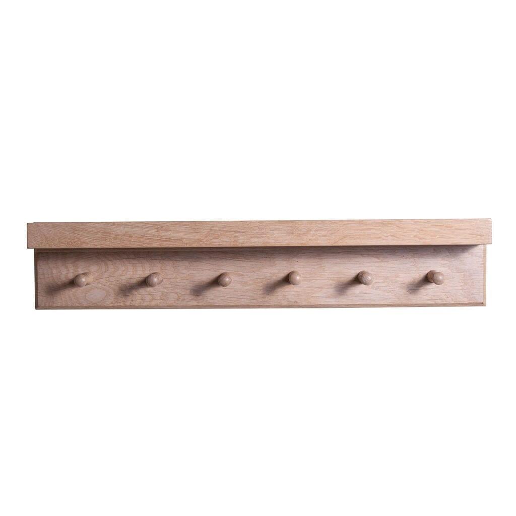 OUTLET - Willow Wooden Coat Rack with Shelf - Whitewash