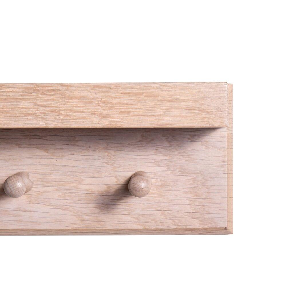 OUTLET - Willow Wooden Coat Rack with Shelf - Whitewash