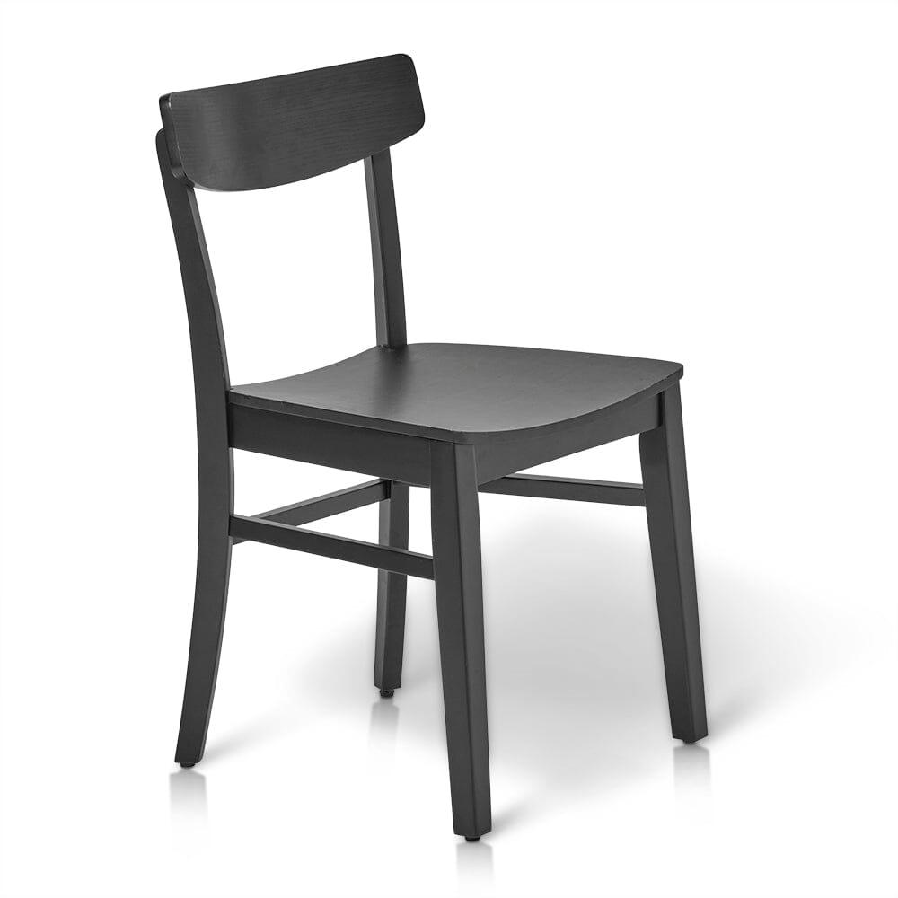 OUTLET - Willow Black Wooden Dining Chairs - Set of 2
