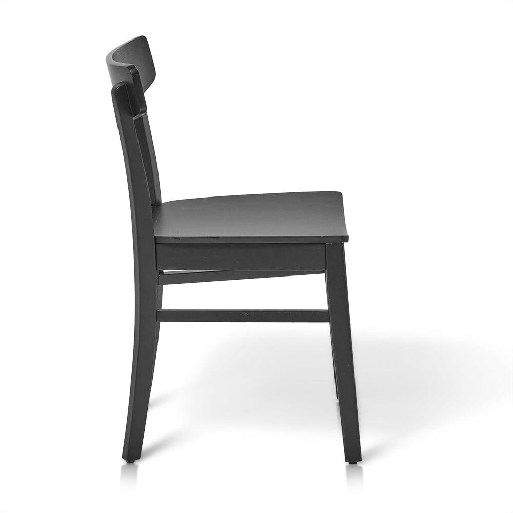 OUTLET - Willow Black Wooden Dining Chairs - Set of 2