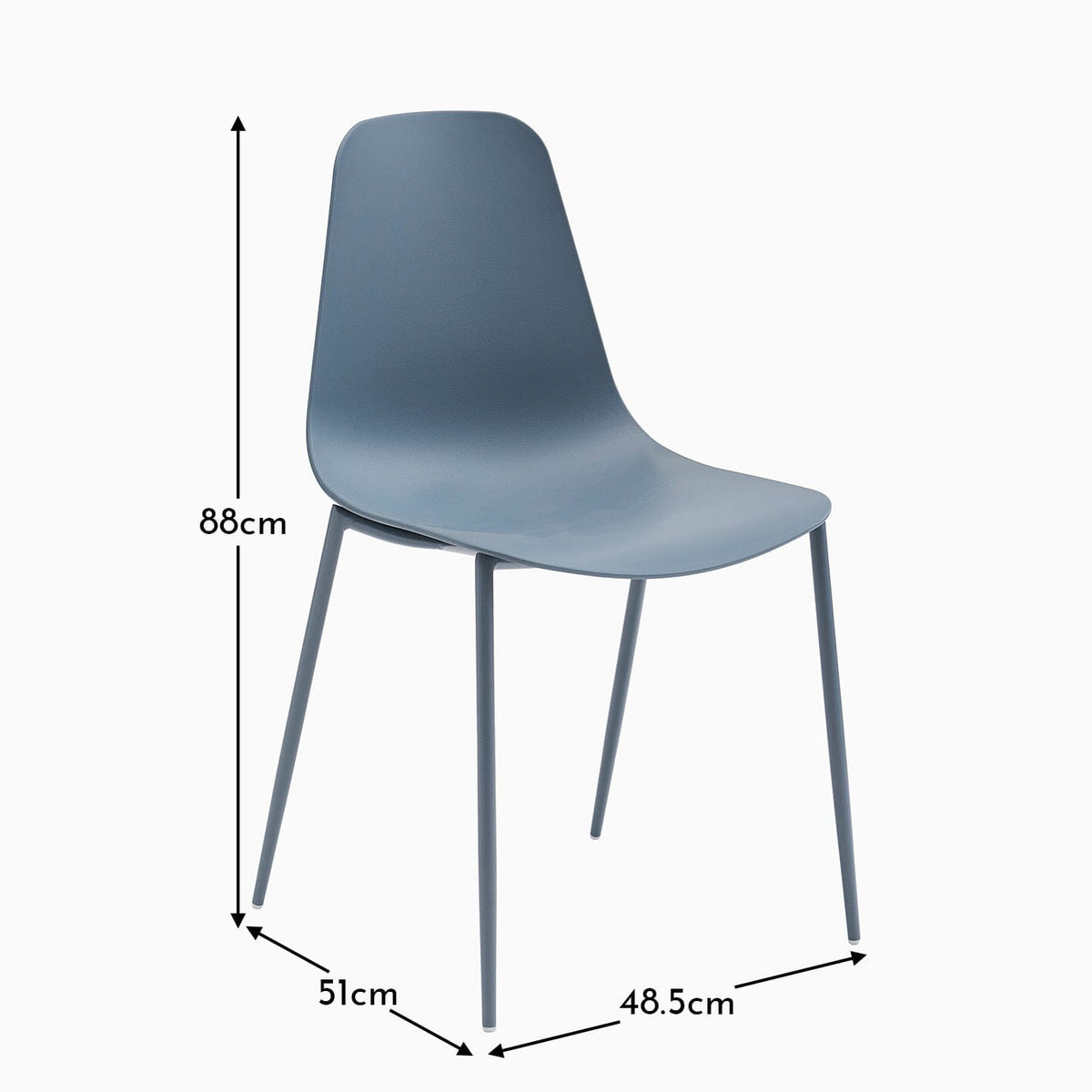 Wren Denim Blue Garden Chairs - Set of 2