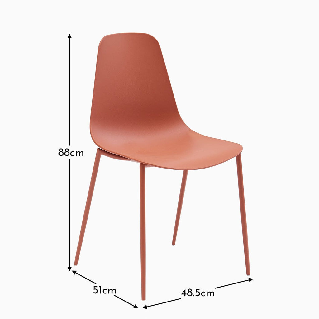 Wren Burnt Orange Dining Chairs - Set of 2