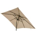 Cube 10 Seater Rattan Garden Dining Set with Cream LED Premium Parasol - Black Weave - Image 8