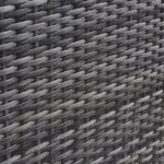 Cube 10 Seater Rattan Outdoor Dining Set with Cream Parasol - Grey Weave - Image 10