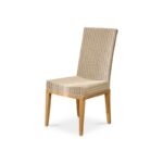 Reid Linen Grey Dining Chairs - Set of 2 - Whitewash Mindi Wood Legs - Image 7