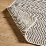 Outlet - Alverton Clay & Black Geometric Wool with Cotton Rug - 160 x 230cm - Image 2