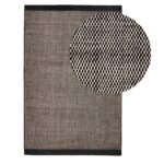 Outlet - Atcham Black Pebble Wool with Cotton Rug - 200 x 290cm
