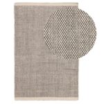 Outlet - Atcham Black/Natural Pebble Wool with Cotton Rug - 160 x 230cm