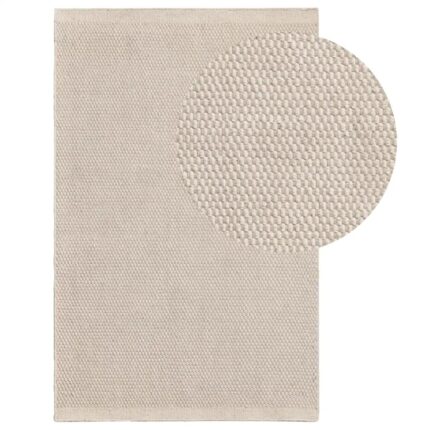 Outlet - Atcham Clay/Natural Pebble Wool & Cotton Rug - 120 x 170cm