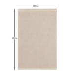 Outlet - Cotham Clay & Natural Striped Wool with Cotton Rug - 200 x 290cm - Image 6